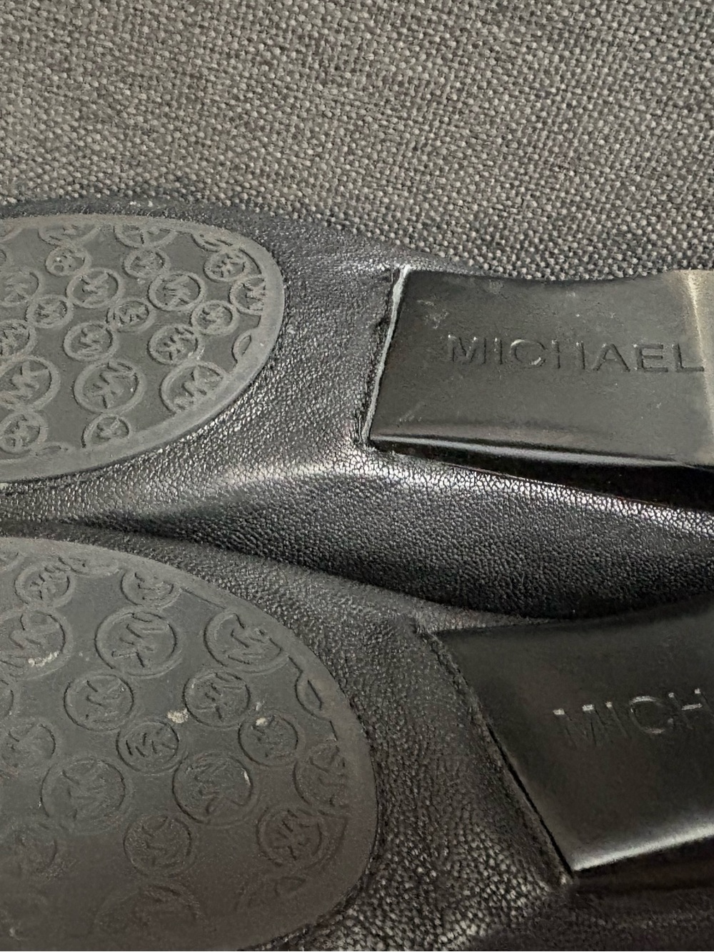Michael Kors Black Leather Slip On Loafers Size 9.5 Pre Owned - Picture 8 of 9